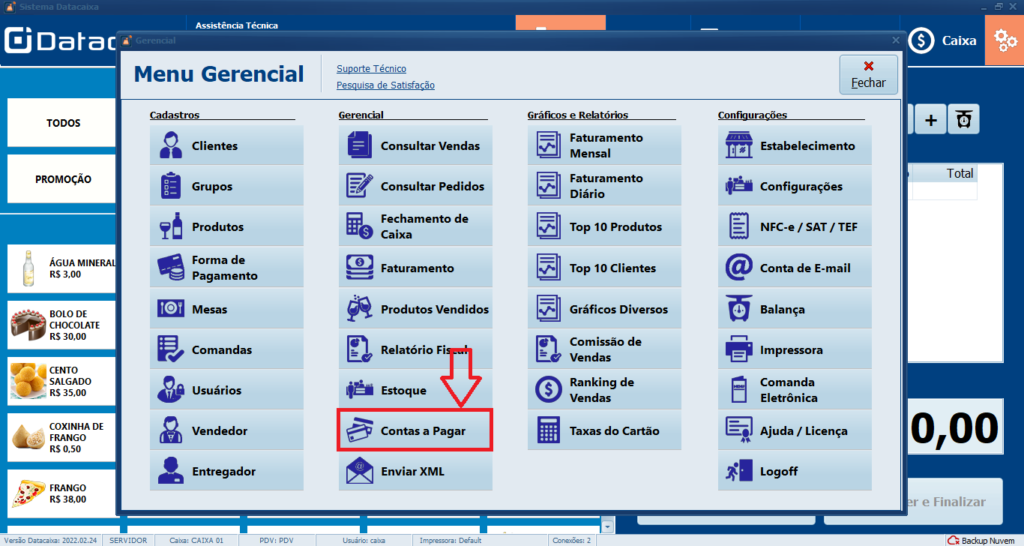 CONTAS A PAGAR | Datacaixa CONTAS A PAGAR