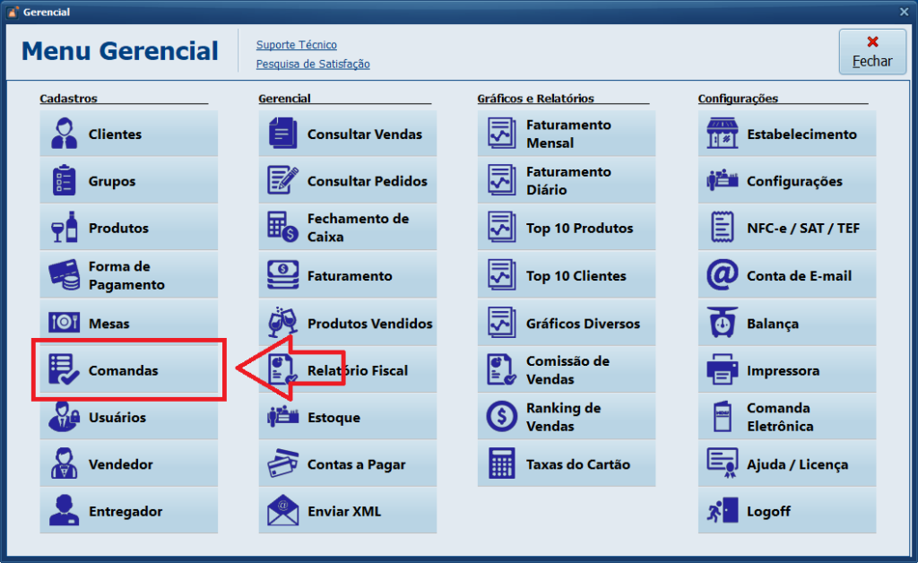 comandas | Datacaixa