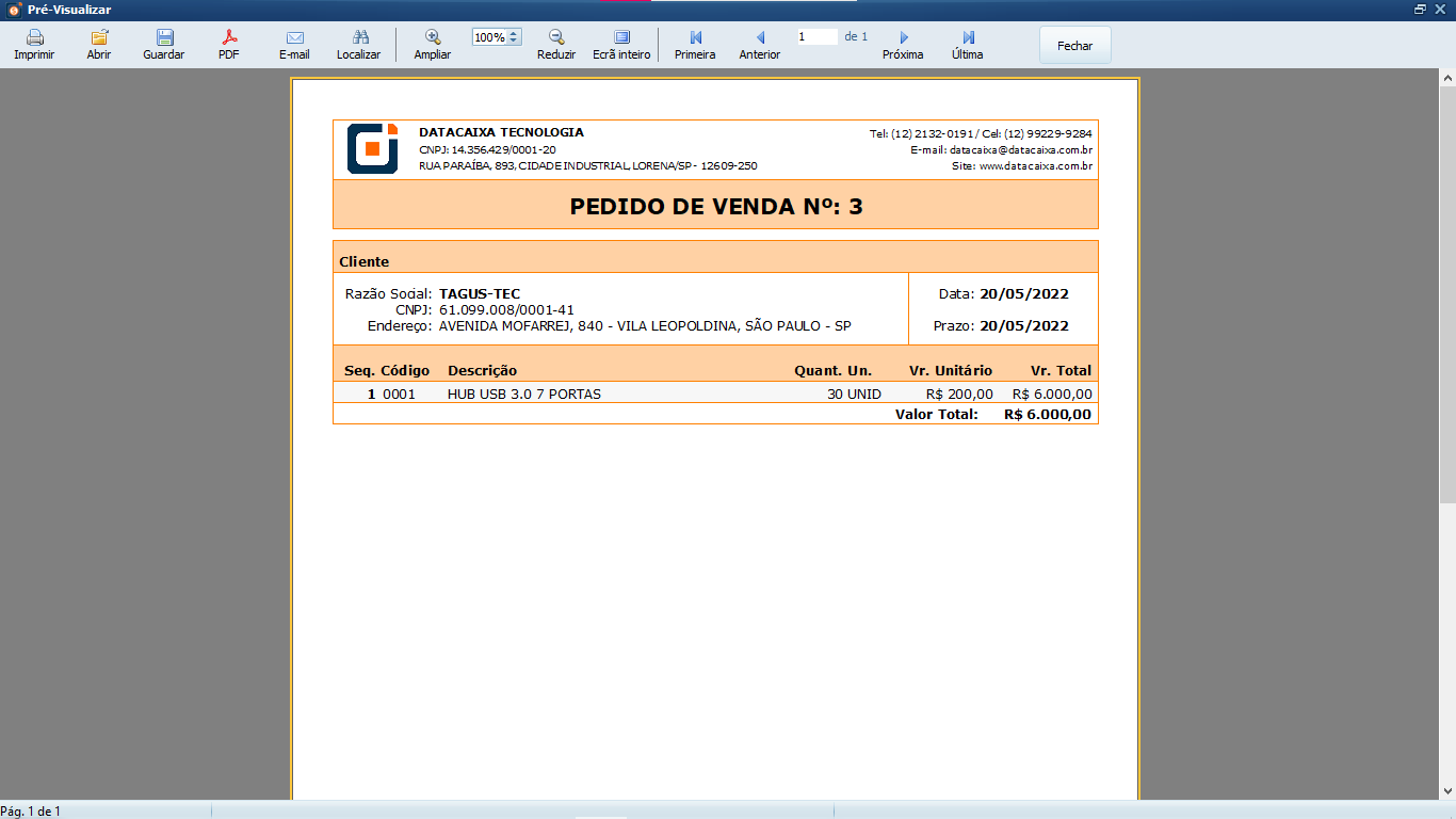 PEDIDO-DE-VENDA-IMPRESSO | Datacaixa