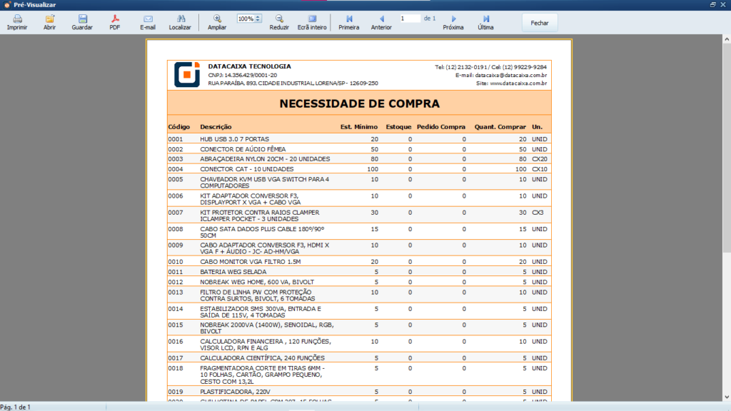 RELATORIO-DE-NECESSIDADE-DE-COMPRA | Datacaixa
