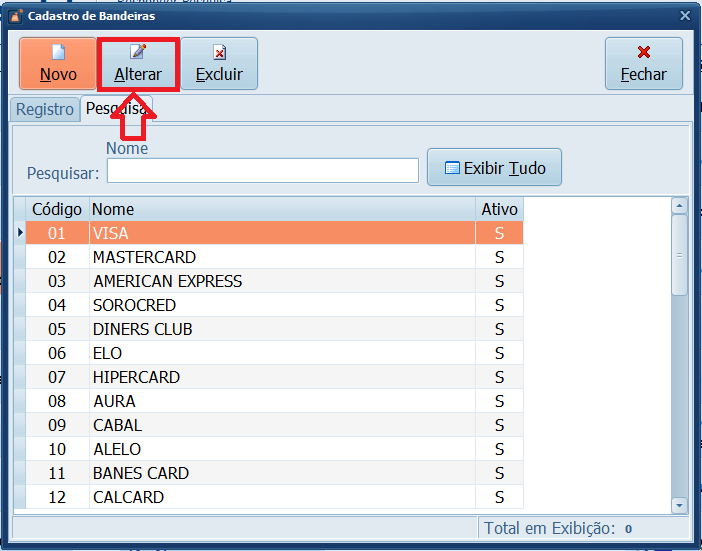 ALTERAR BANDEIRAS | Datacaixa ALTERAR BANDEIRAS
