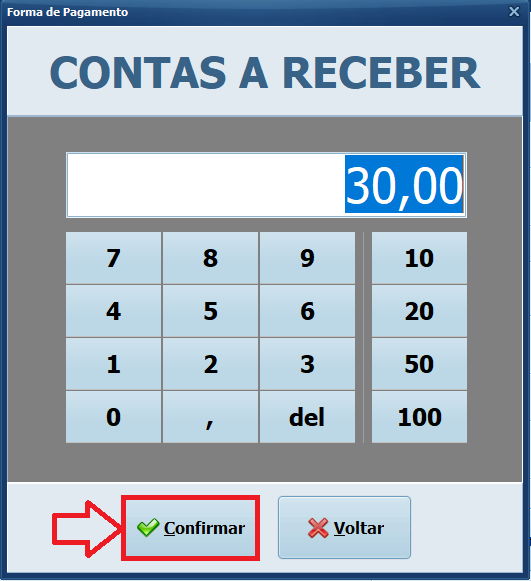 CONFIRMAR CONTAS A RECEBER | Datacaixa CONFIRMAR CONTAS A RECEBER