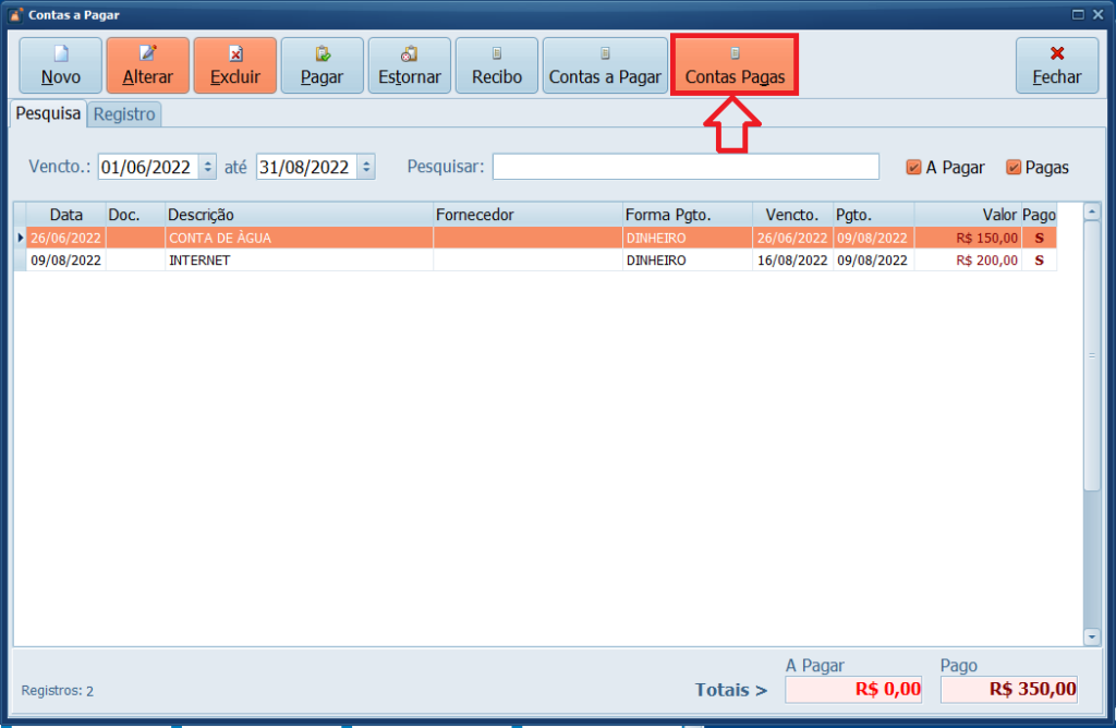 CONTAS PAGAS | Datacaixa CONTAS PAGAS