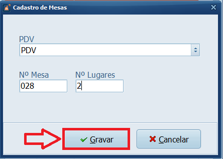 GRAVAR ALTERAR MESAS | Datacaixa GRAVAR ALTERAR MESAS