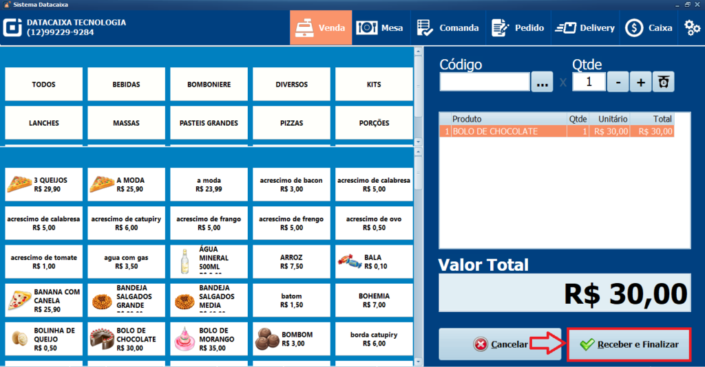 RECEBER E FINALIZAR | Datacaixa RECEBER E FINALIZAR