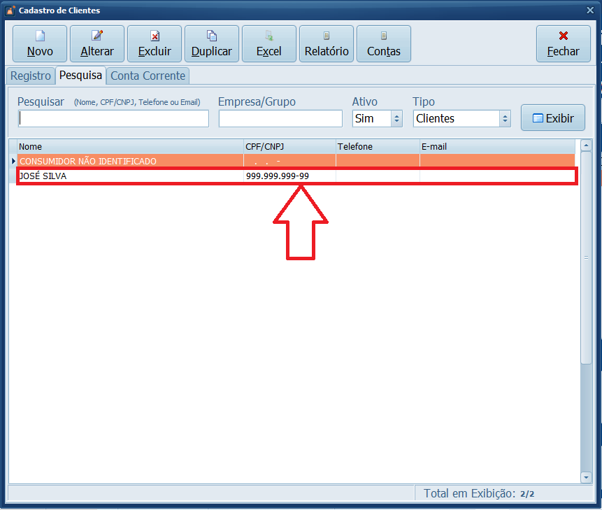 selecionar cliente jose silva | Datacaixa selecionar cliente jose silva