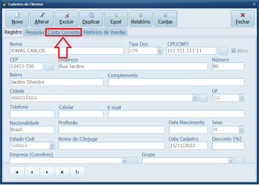 CONTA-CORRENTE-CLIENTE | Datacaixa