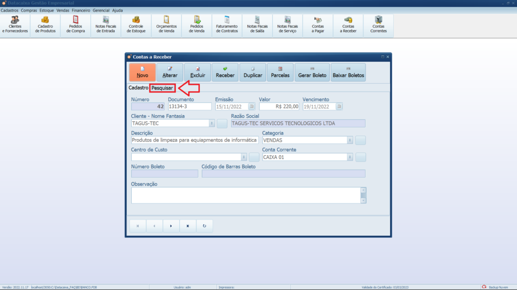 Pesquisar-contas-a-receber | Datacaixa Pesquisar-contas-a-receber