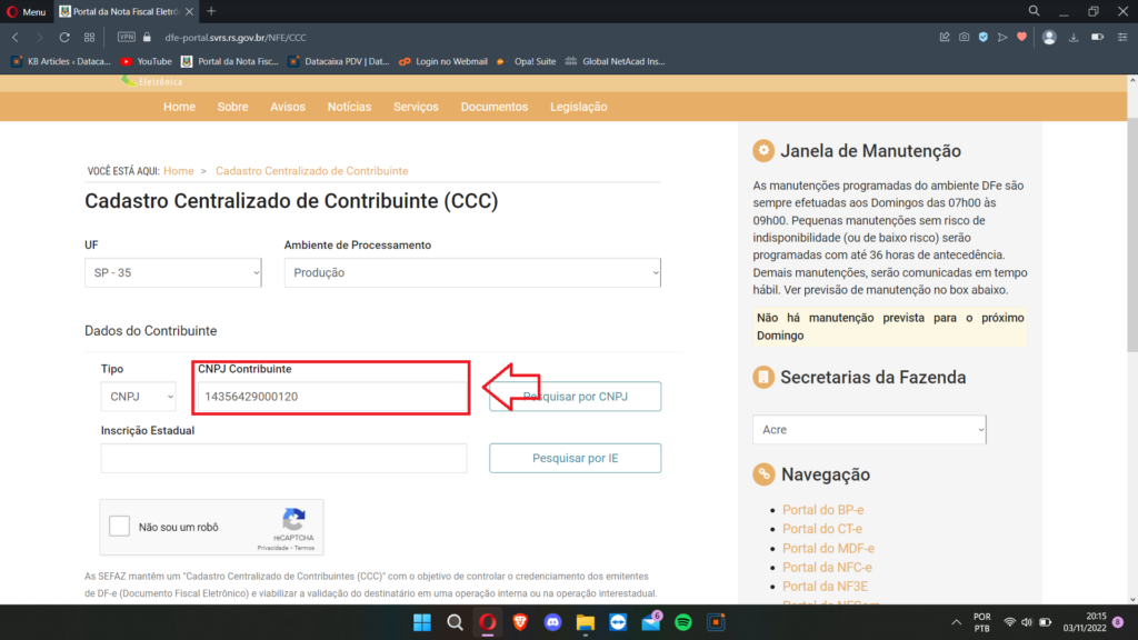 PreenchaCNPJ | Datacaixa