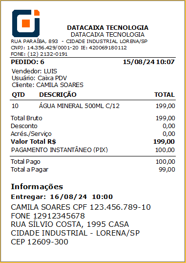 Recibo_Pedido | Datacaixa Recibo