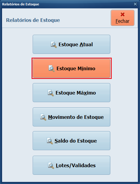 Relatório_Estoque_Mínimo | Datacaixa Relatório Estoque Mínimo