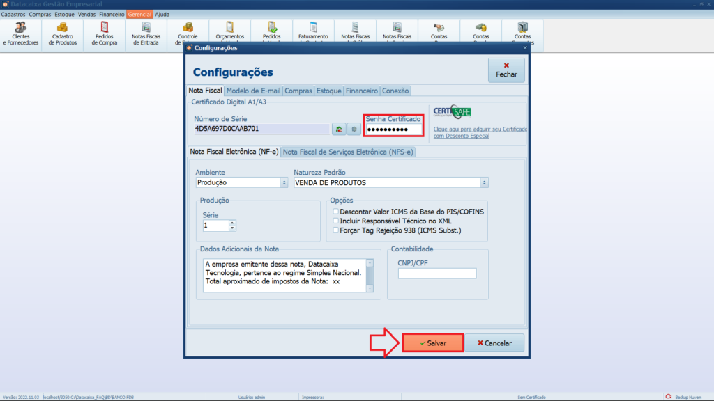 Senha-do-Certificado-e-Salvar | Datacaixa