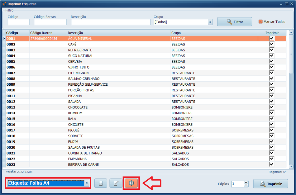 Etiqueta Configurar Folha A4 | Datacaixa Etiqueta Configurar Folha A4
