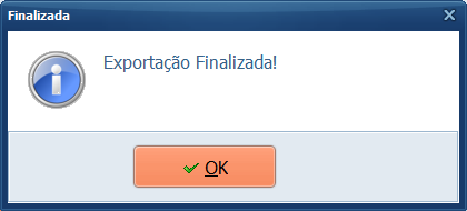 Cliente Exportação Finalizada | Datacaixa Cliente Exportação Finalizada