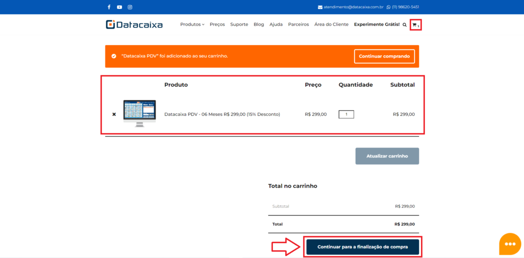 Compra Carrinho | Datacaixa Compra Carrinho