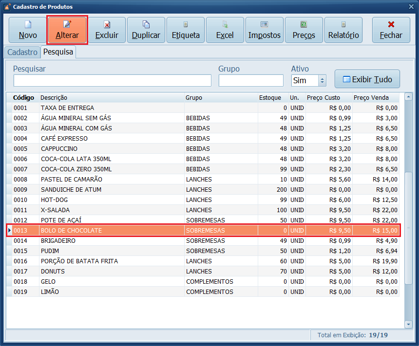 Alterar_Produto_Bolo | Datacaixa