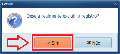 Confirmar Exclusão do Complemento | Datacaixa Confirmar Exclusão do Complemento
