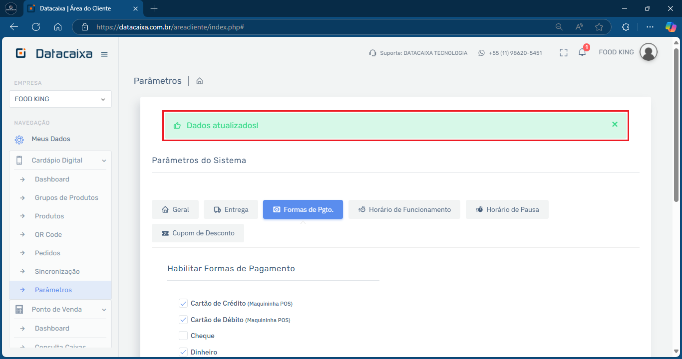 Dados atualizados_Pagarme_Pagamento Online | Datacaixa
