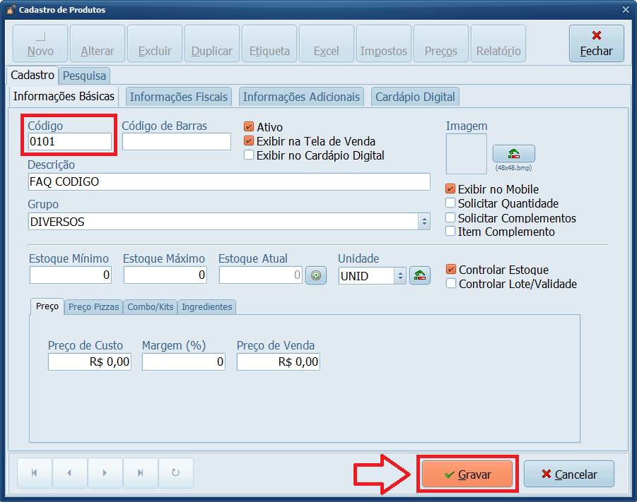 Código do Produto Alterado | Datacaixa Código do Produto Alterado
