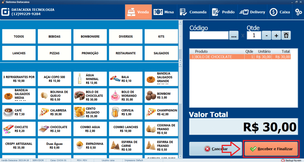 05-Bolo-Receber-Finalizar | Datacaixa