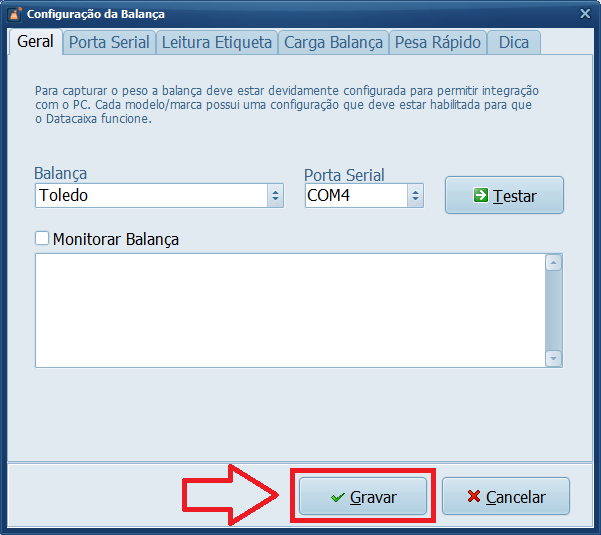 03-Gravar-configuracao-balanca | Datacaixa