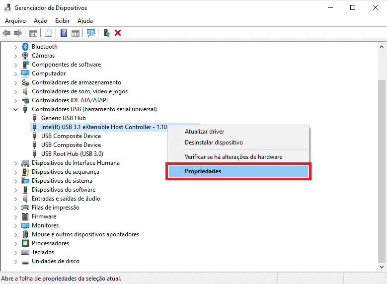 Propriedades Controlador | Datacaixa Propriedades Controlador