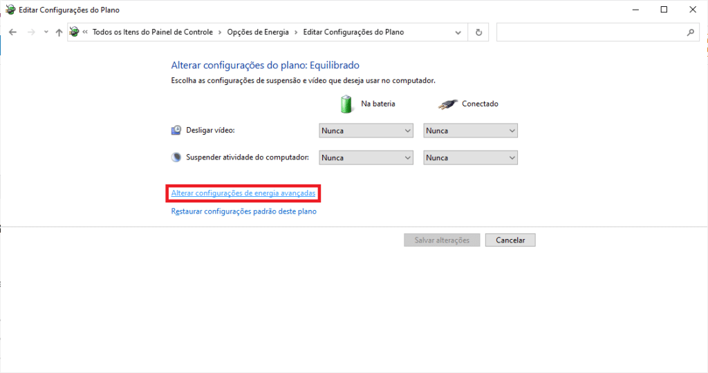 Configurações Avançadas Plano de Energia | Datacaixa Configurações Avançadas Plano de Energia
