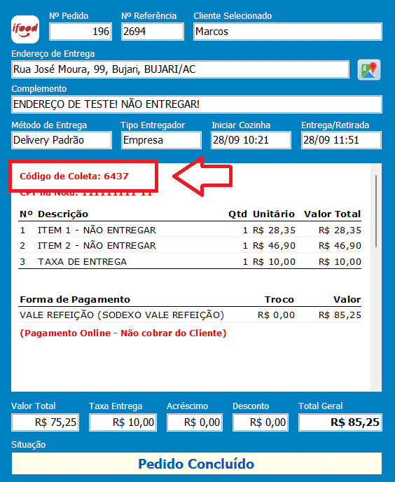 Código de Coleta iFood | Datacaixa Código de Coleta iFood