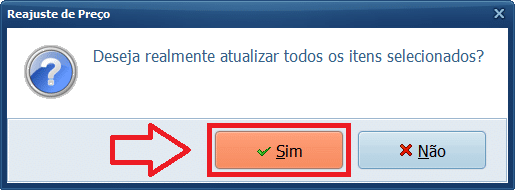 Atualizar Itens Selecionados | Datacaixa Atualizar Itens Selecionados