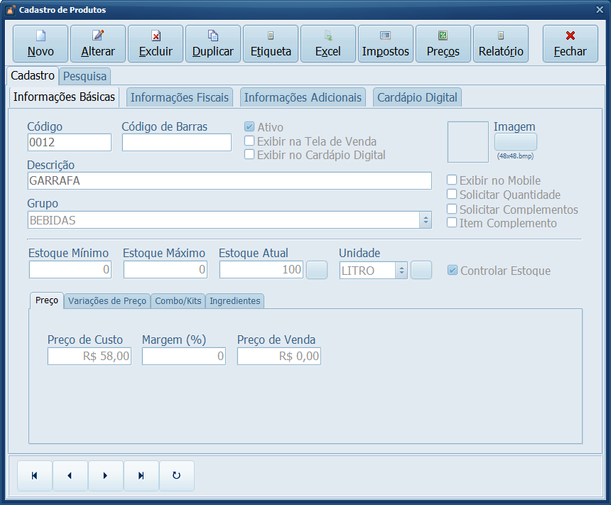 Garrafa Unid Litro | Datacaixa Garrafa Unid Litro