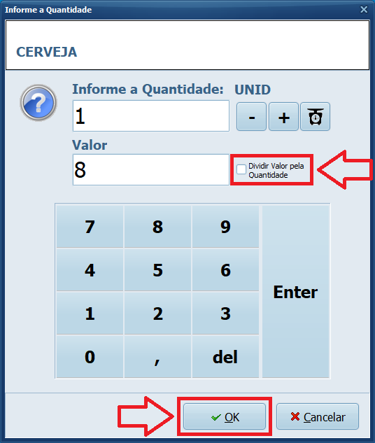 Solicitar Quantidade parâmetro Dividir Valor pela Quantidade | Datacaixa Solicitar Quantidade parâmetro Dividir Valor pela Quantidade