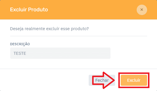 Excluir Produto Cardápio | Datacaixa Excluir Produto Cardápio