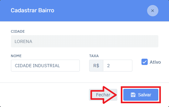 Taxa de Entrega Bairro Adicionar Manual no Cardápio | Datacaixa Taxa de Entrega Bairro Adicionar Manual no Cardápio