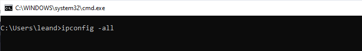Prompt ipconfigall | Datacaixa Prompt ipconfigall