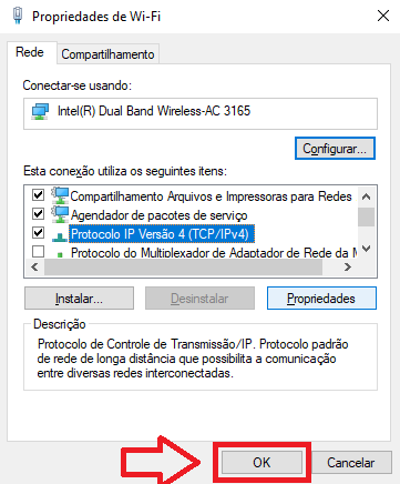 Propriedades de WiFi OK | Datacaixa Propriedades de WiFi OK