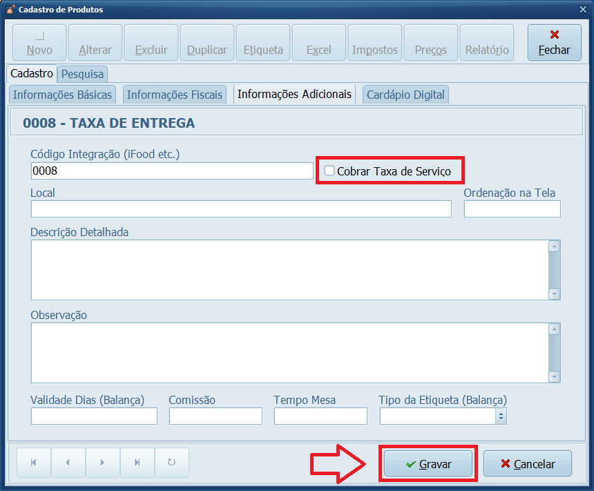 Produto Taxa de Entrega Informações Adicionais | Datacaixa Produto Taxa de Entrega Informações Adicionais