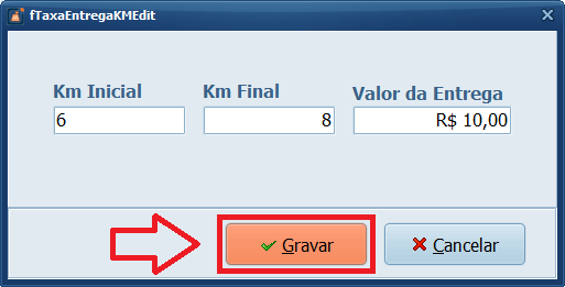 Taxa KM Alterar Gravar | Datacaixa Taxa KM Alterar Gravar