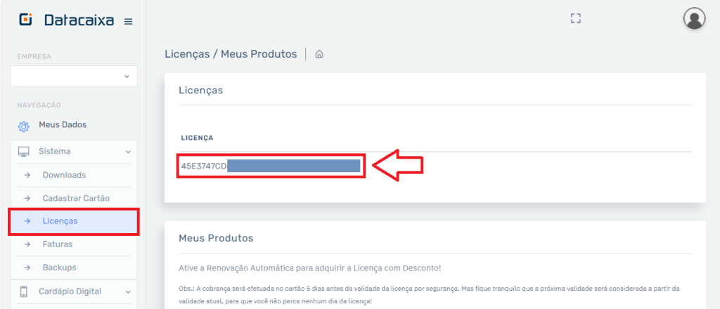 Área do Cliente Minha Licença | Datacaixa Área do Cliente Minha Licença