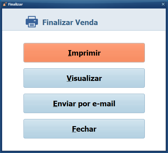 Ao Finalizar a Venda Opções Finalizar Venda | Datacaixa Ao Finalizar a Venda Opções Finalizar Venda