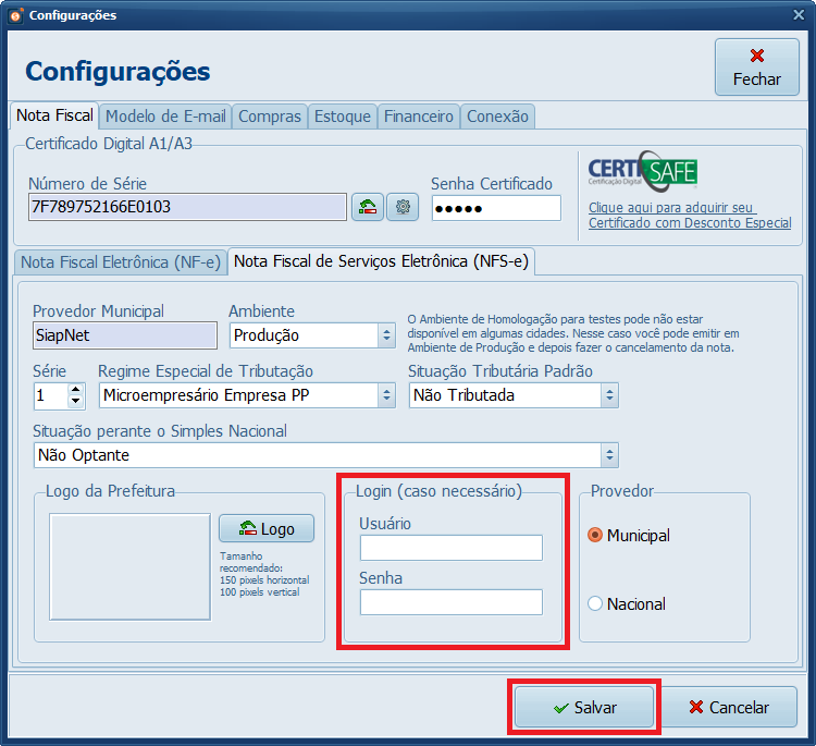 Login NFSe | Datacaixa Login NFSe