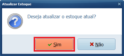 Atualizar Estoque Atual | Datacaixa Atualizar Estoque Atual