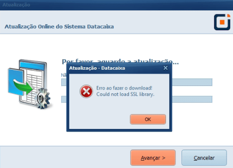 Erro ao fazer o download Could not load SSL library | Datacaixa Erro ao fazer o download Could not load SSL library