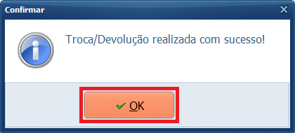 Troca Devolução realizada com sucesso | Datacaixa Troca Devolução realizada com sucesso