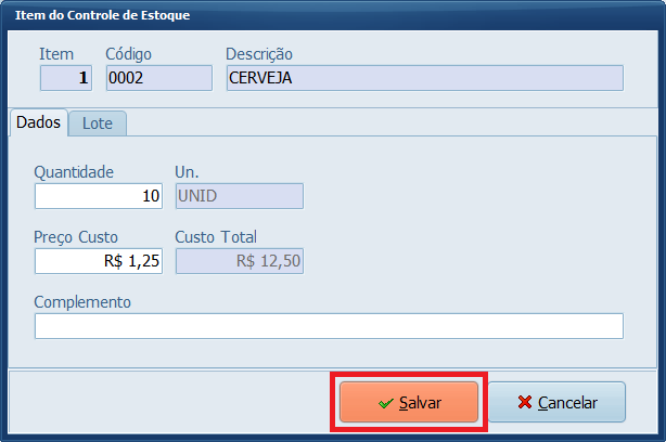 Selecionar Quantidade no Produto Saída | Datacaixa Selecionar Quantidade no Produto Saída