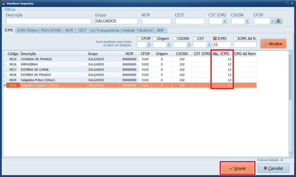 Impostos - ICMS Atualizado | Datacaixa Impostos - ICMS Atualizado