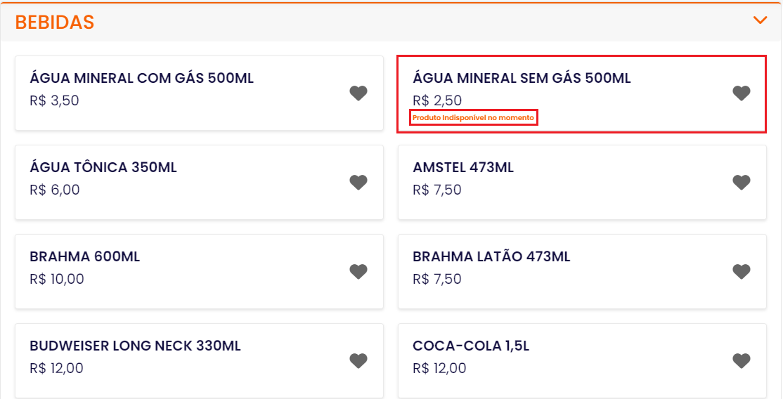 Produto-Indisponvel_Cardapio-Digital | Datacaixa Disponibilidade do Produto: Indisponível