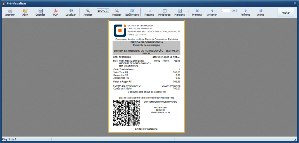 04-Contingencia-Emissao-Realizada-com-Sucesso | Datacaixa