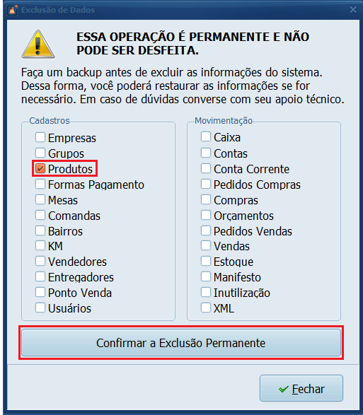 Exclusao-de-Produtos | Datacaixa