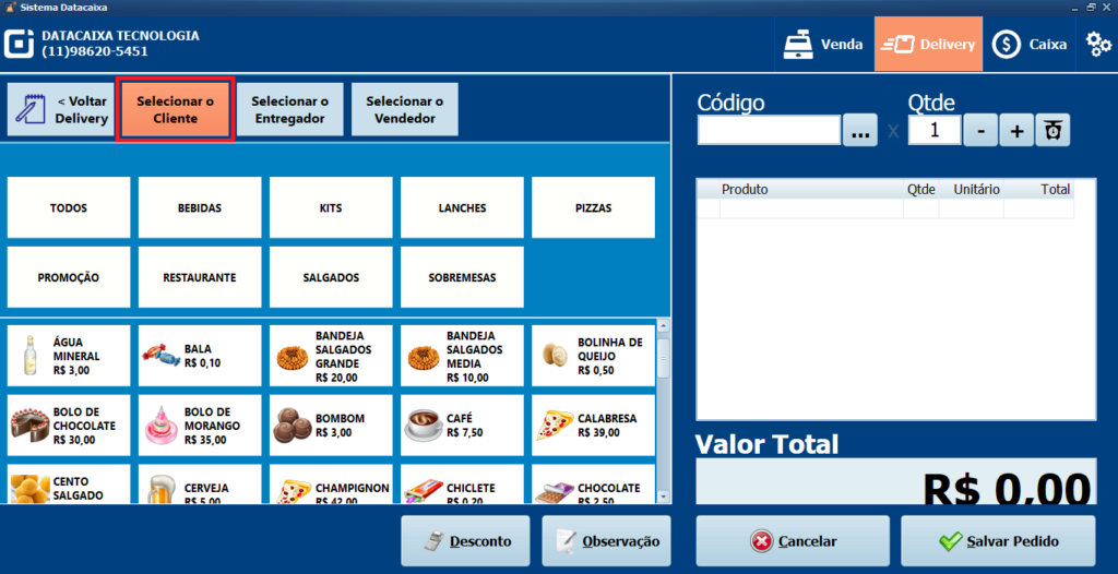 Selecionar-Cliente-Delivery | Datacaixa