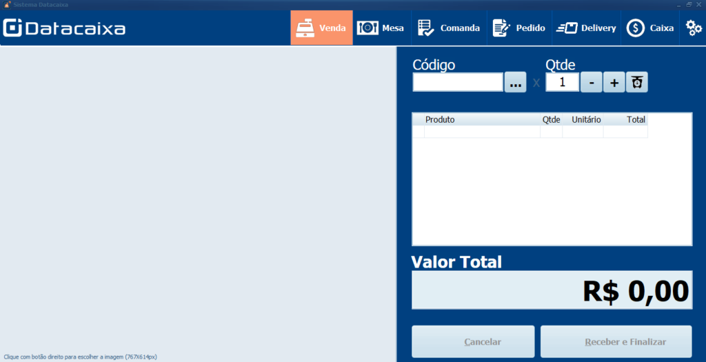 Tela-Inicial-sem-Produtos | Datacaixa